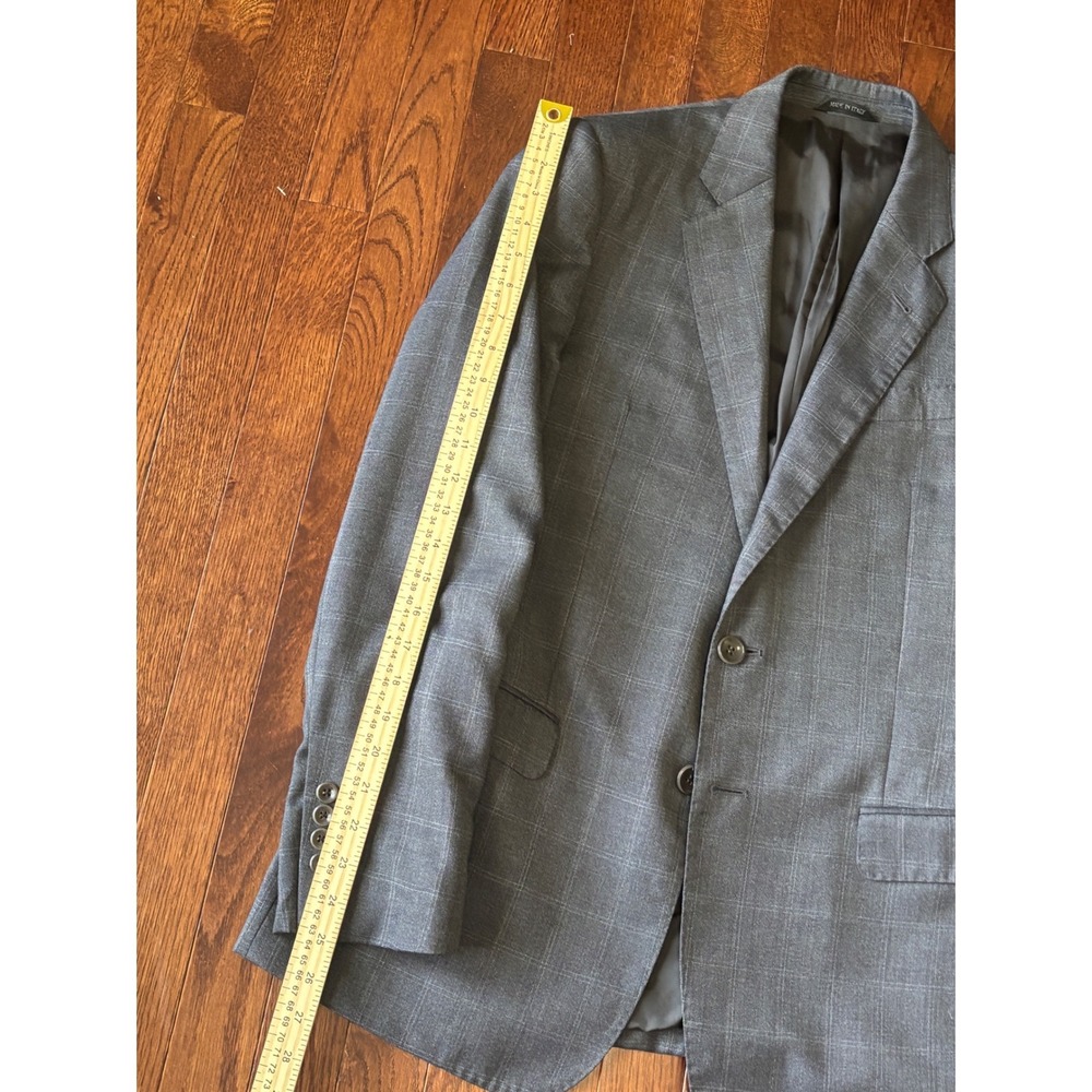 Giorgio Armani Soft Suit Men 48R Gray Plaid Wool Silk 2 Piece Italy $3695 - Picture 8 of 16